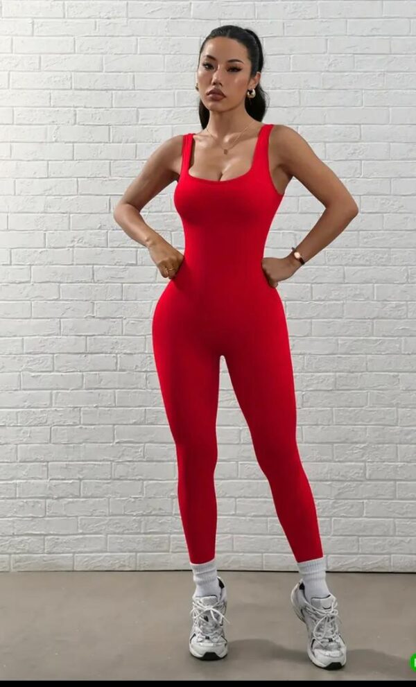 2025 Padded Gym Jumpsuit – Push-Up Sports Overalls for Women