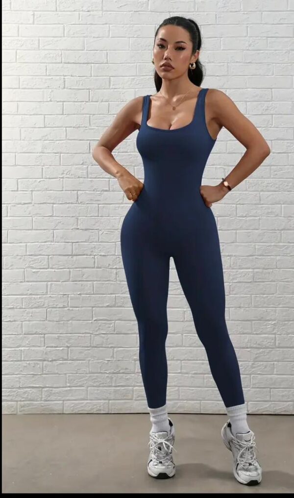 2025 Padded Gym Jumpsuit – Push-Up Sports Overalls for Women